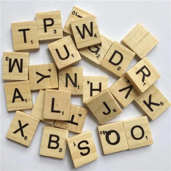 500PCS Wood Letter Tiles/Wooden Scrabble Tiles A-Z Capital Letters  for Crafts - Picture 4 of 5